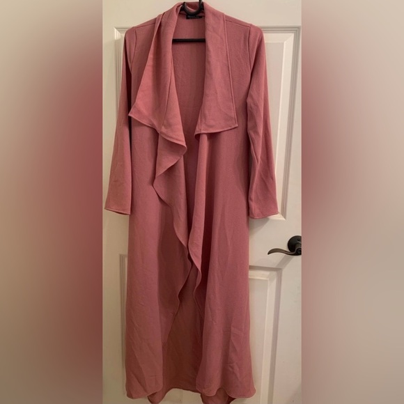 Fashion Nova Jackets & Blazers - FASHION NOVA Mauve Dusty Rose Belted Duster Jacket